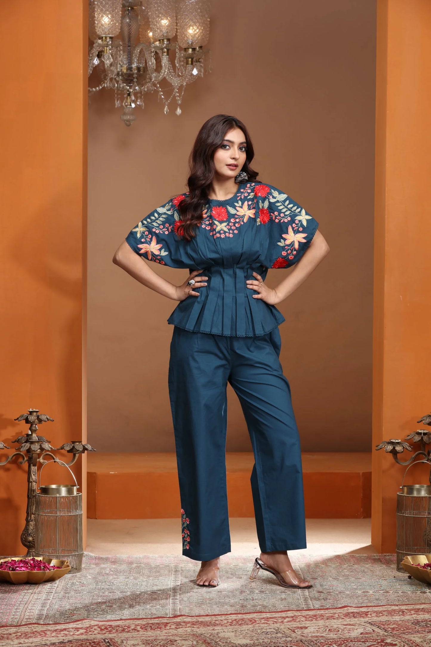 Midnight Blue Indo Western Co-ord Set