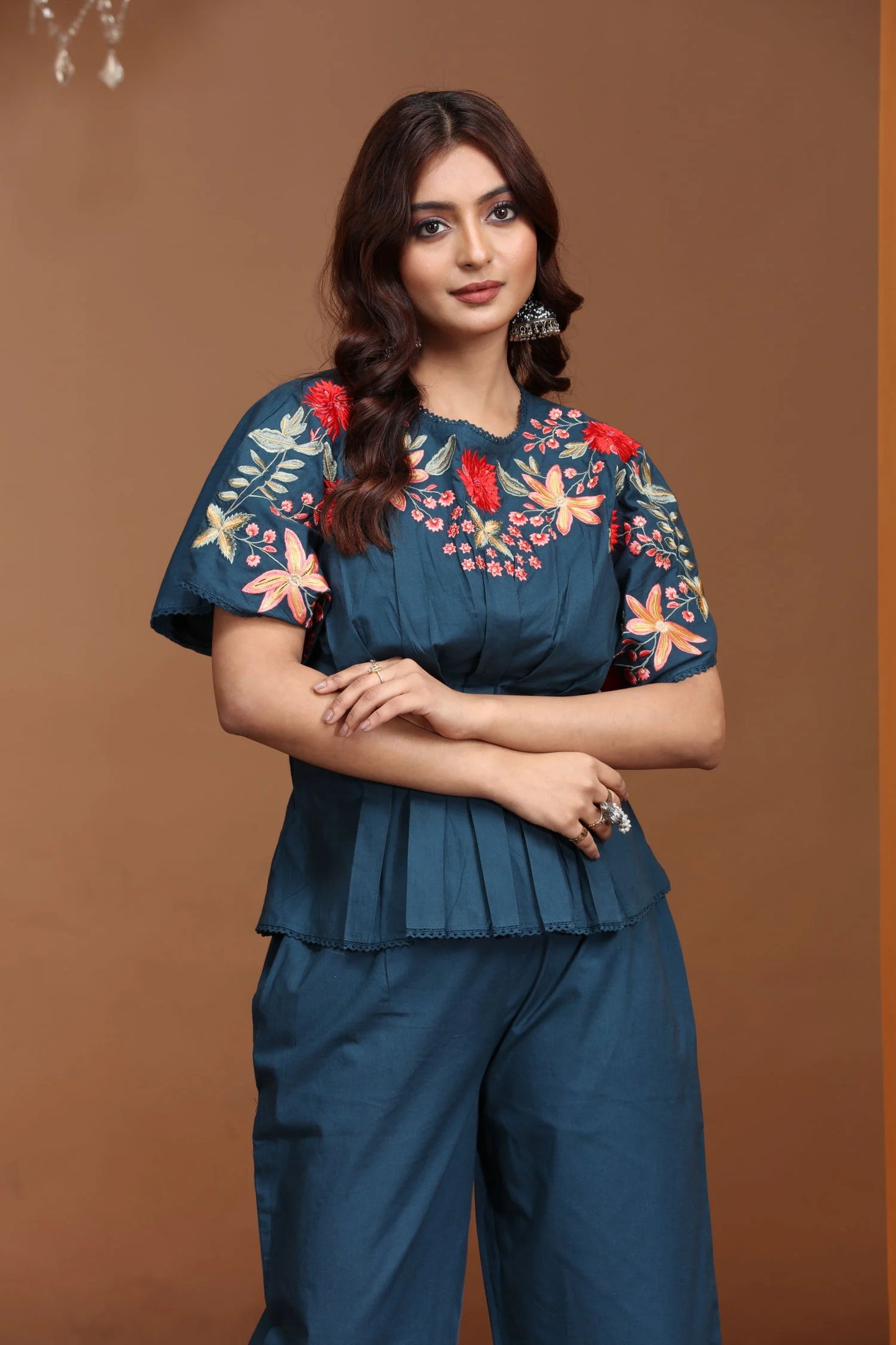 Midnight Blue Indo Western Co-ord Set