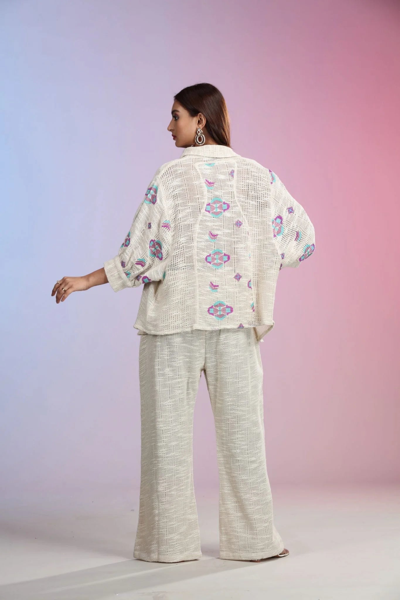 Ivory Indo Western Palazzo Set