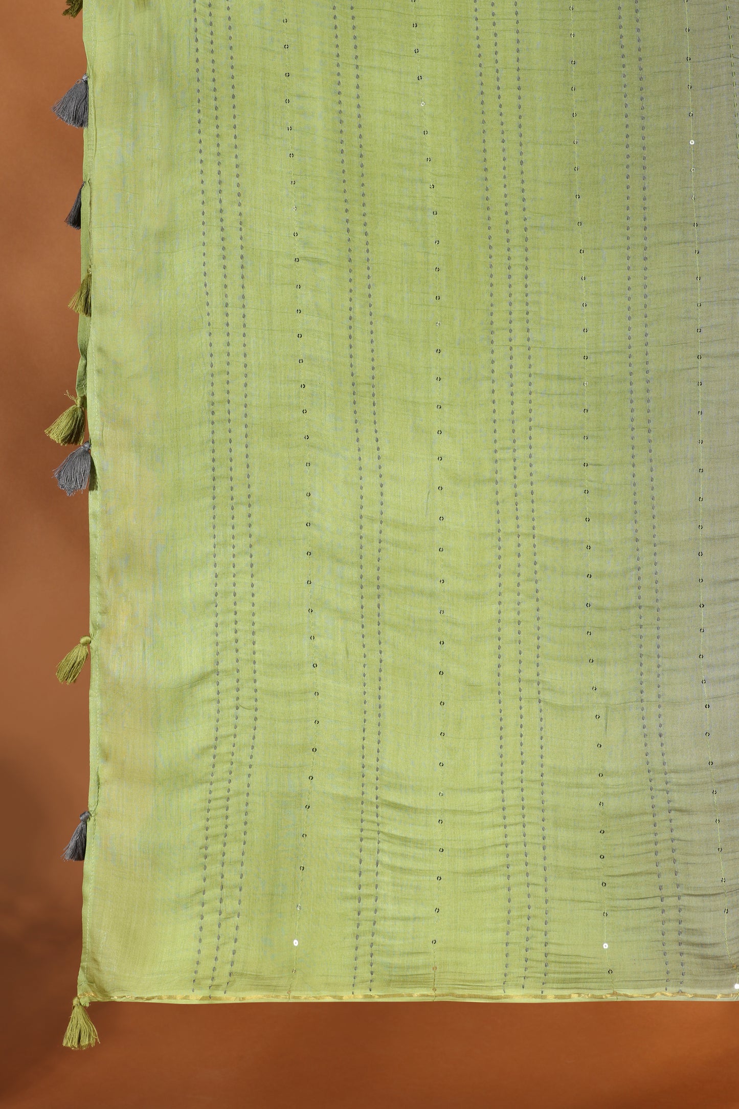 Green Printed Cotton Suit Set