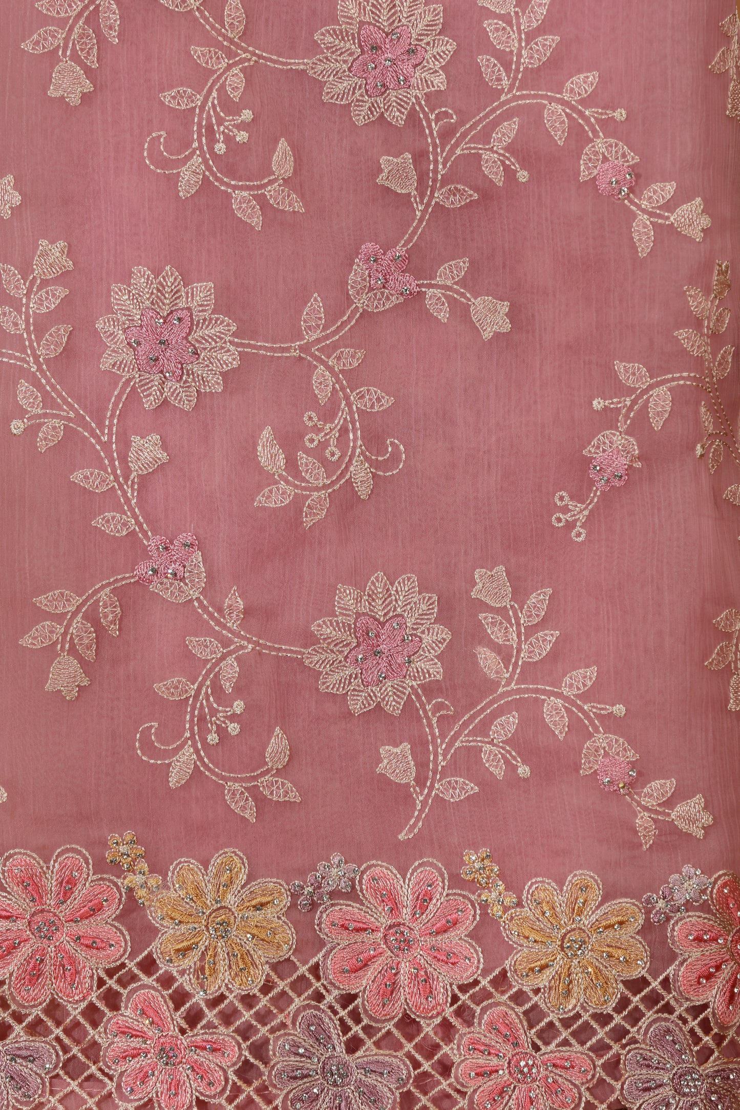 Pink Organza Suit Set