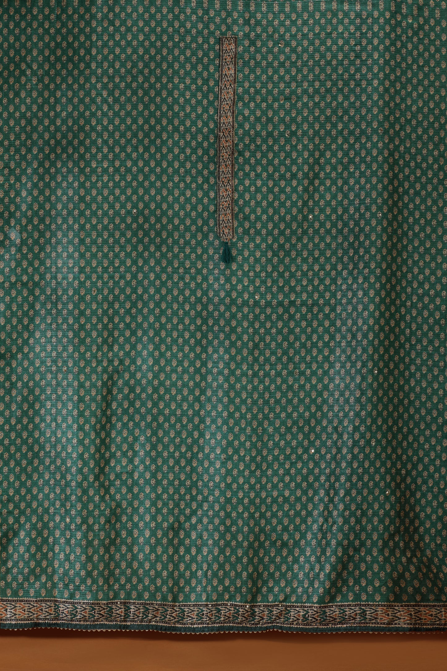 Green Kathaan Silk Dress Material Suit