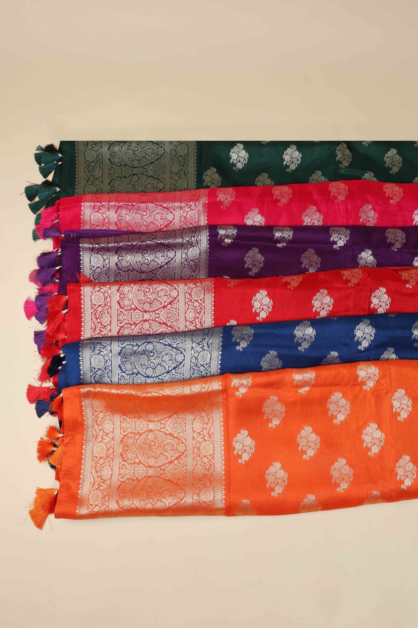 Peach Pink Dola Silk Saree with Unstitched Blouse