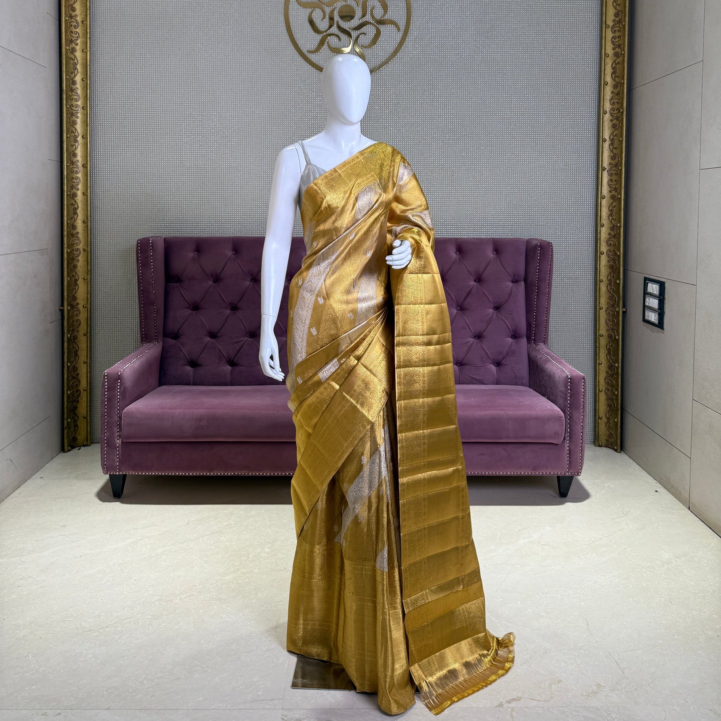 Gold Tone Kanjivaram Silk Saree