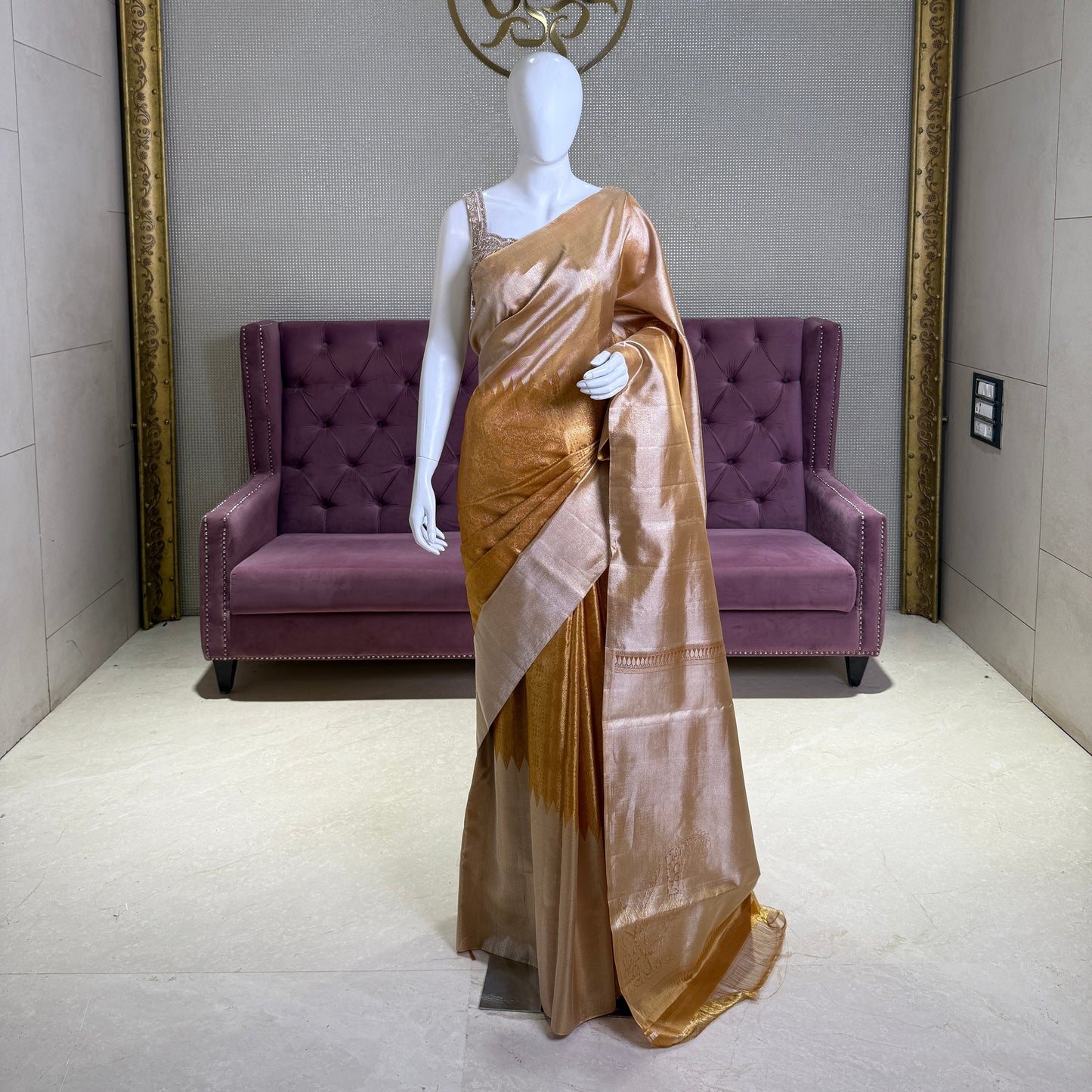 Golden Hue Kanjivaram Silk Saree