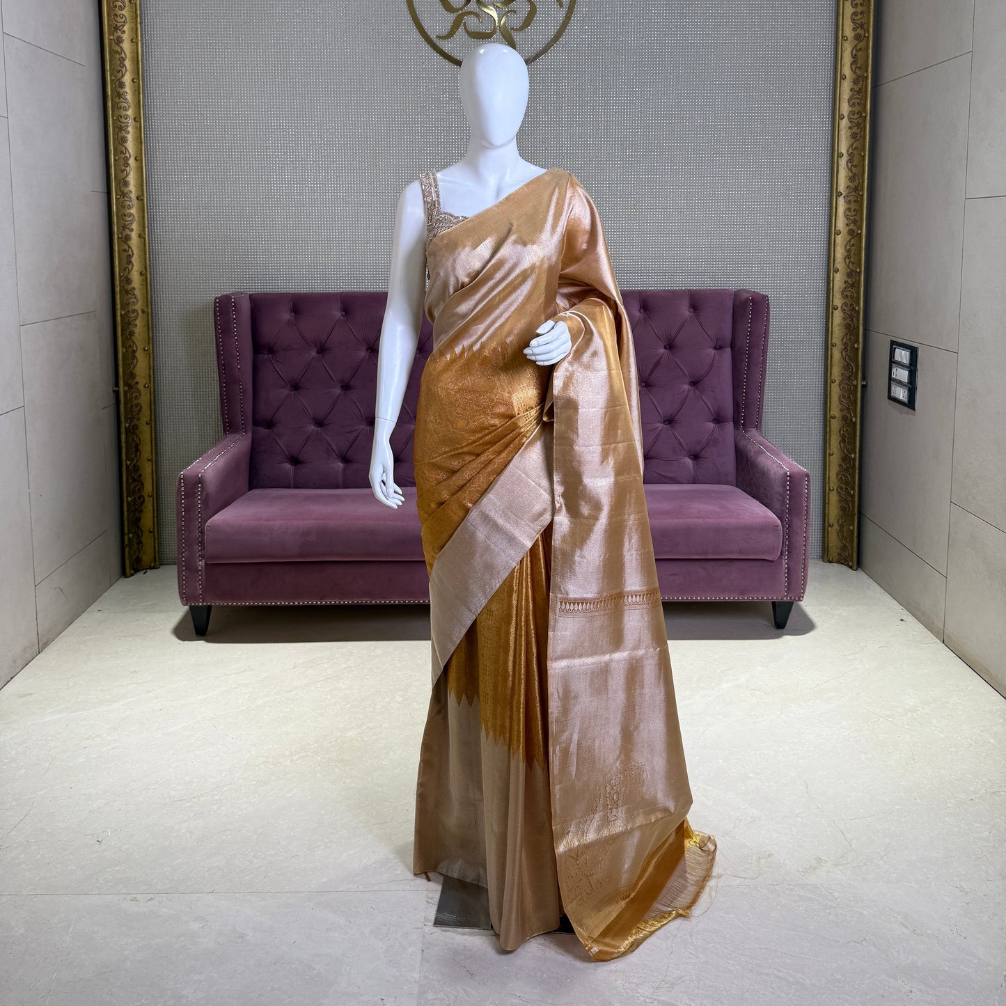 Golden Hue Kanjivaram Silk Saree