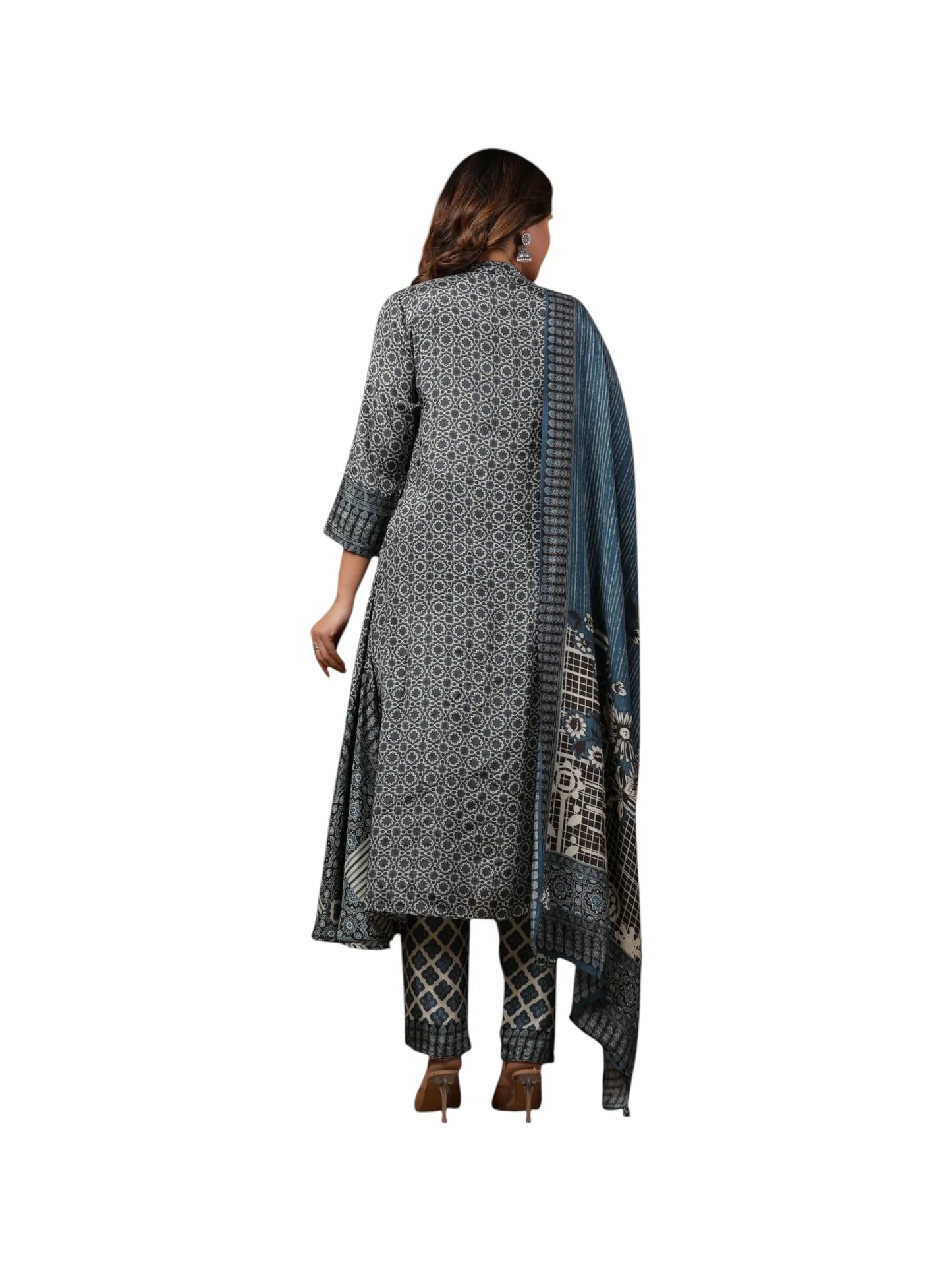 Blue Muslin Kurta Set