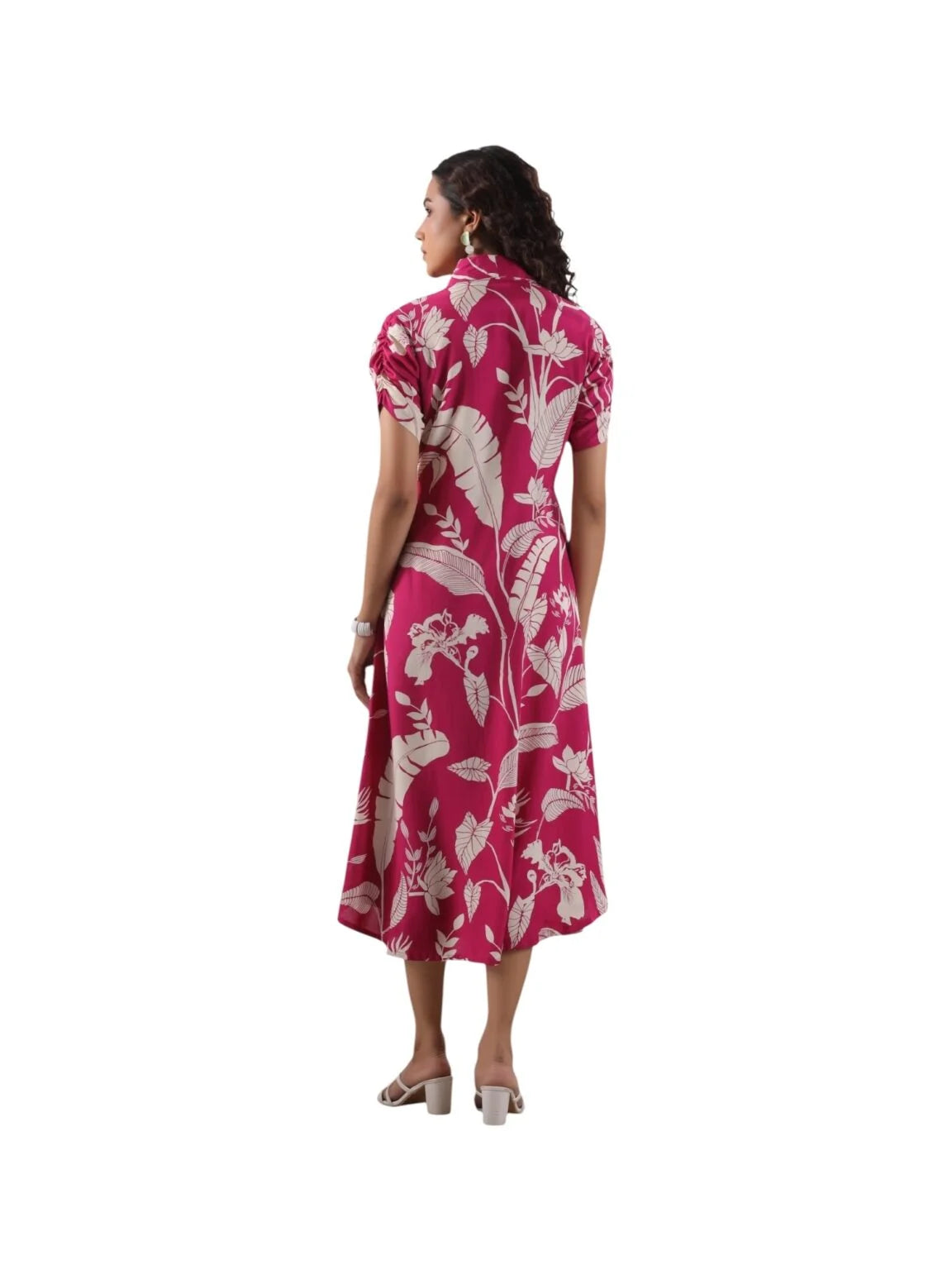 Pink Satin Silk Kurta with Resham Detailing