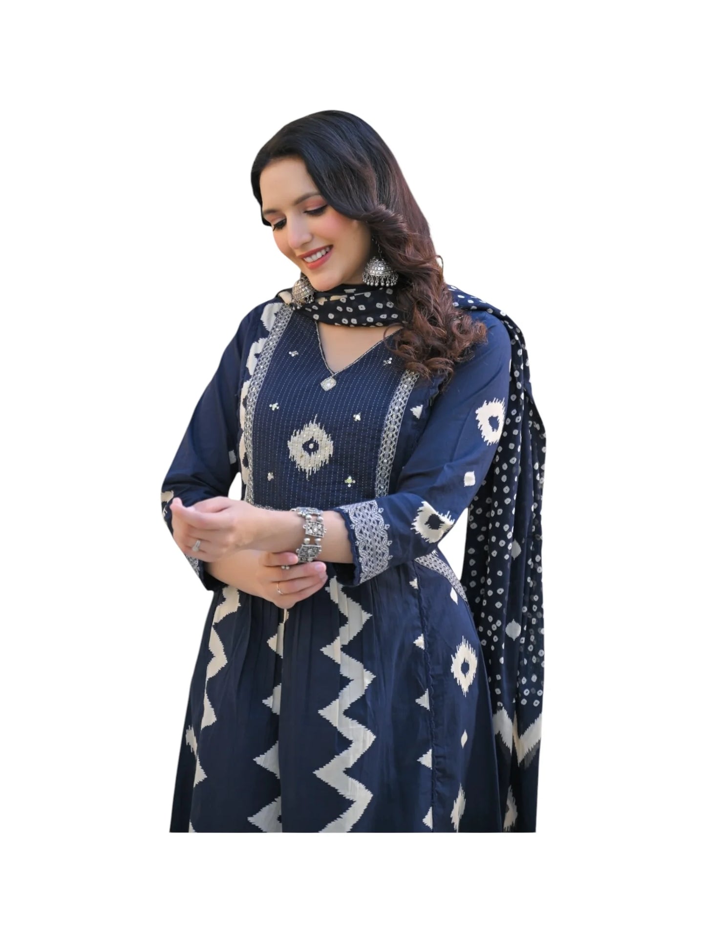 Blue Cotton Kurta Set