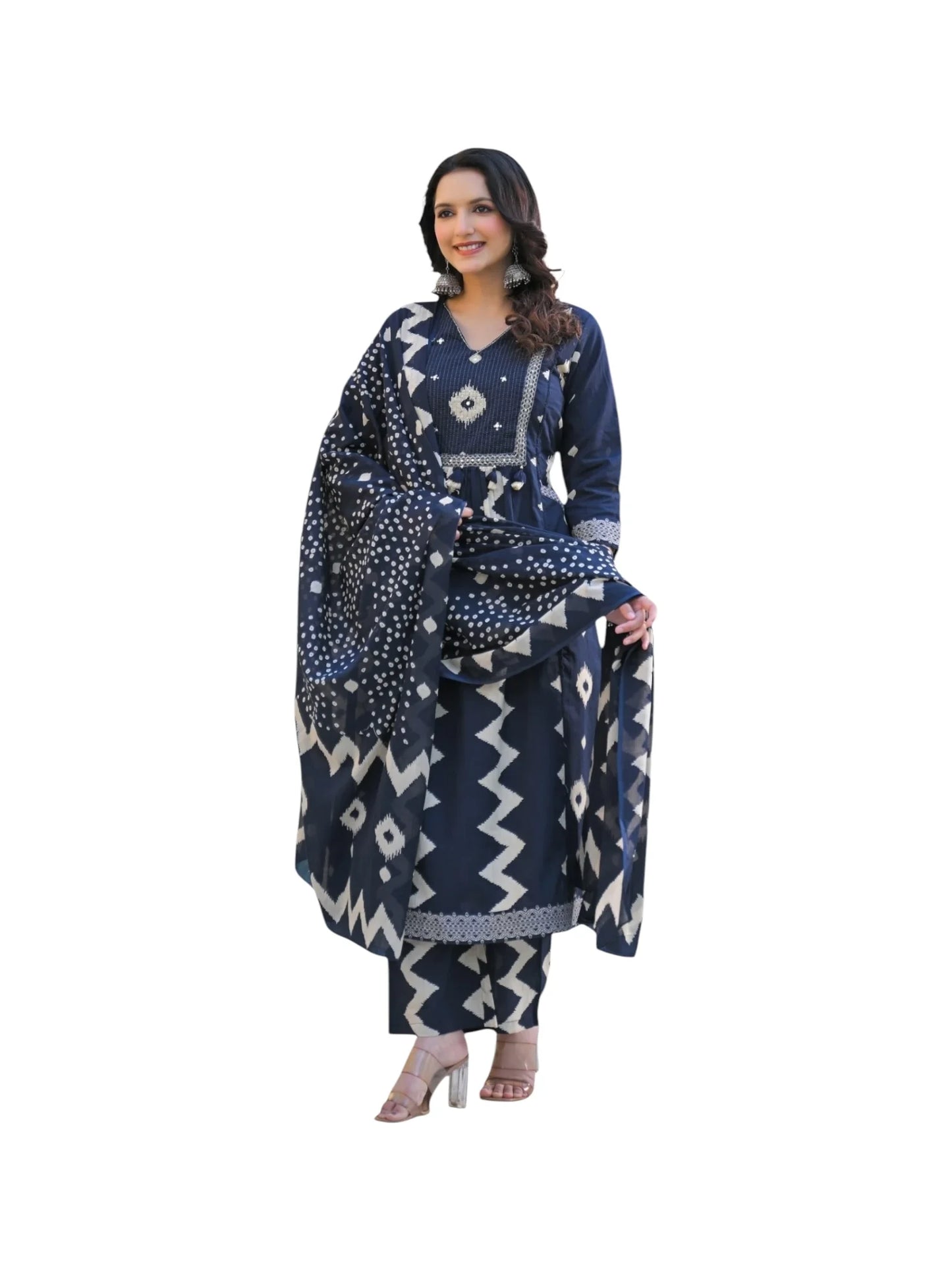 Blue Cotton Kurta Set