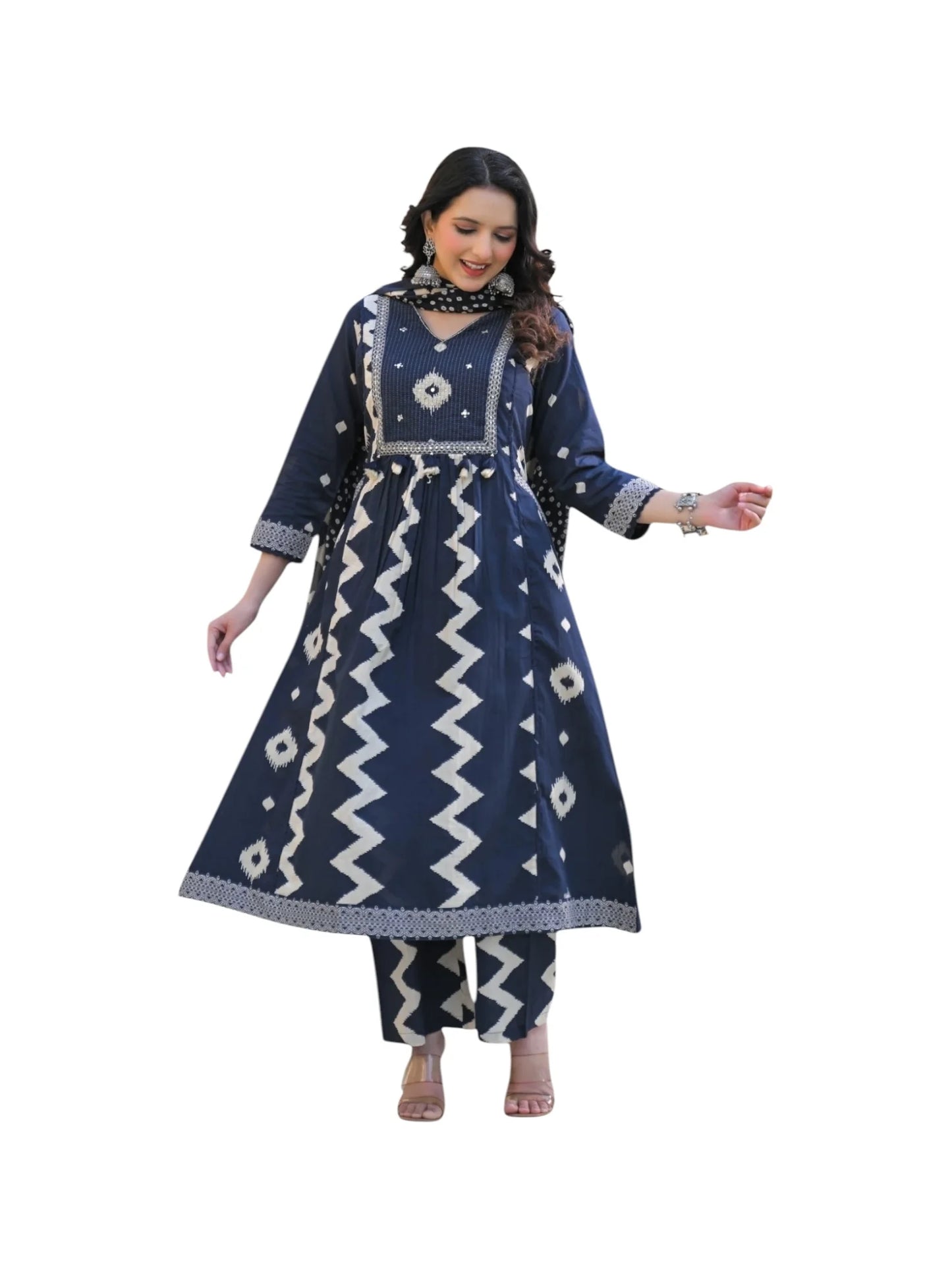 Blue Cotton Kurta Set