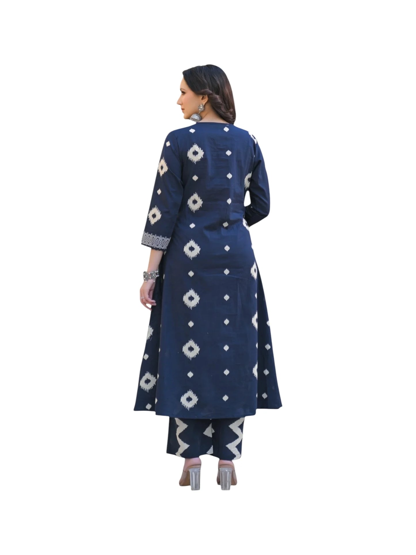 Blue Cotton Kurta Set