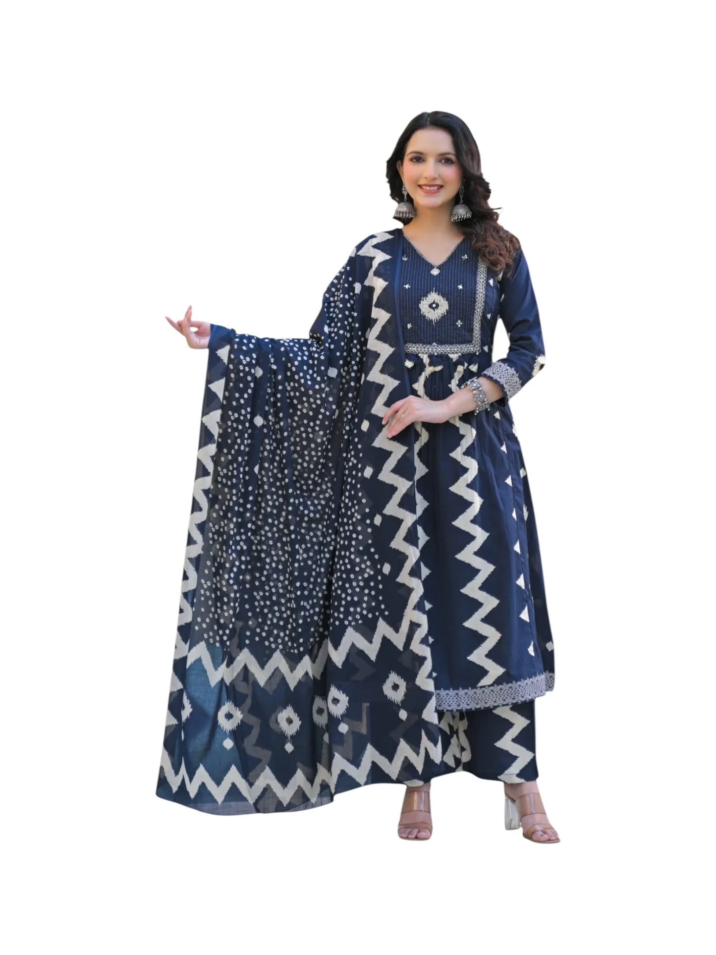 Blue Cotton Kurta Set