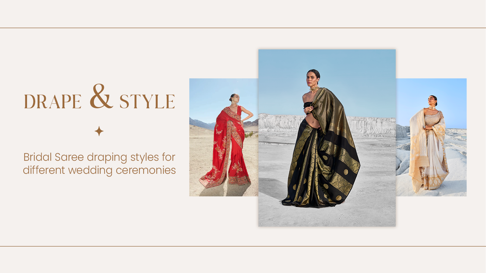 Bridal Saree Draping Styles for Different Wedding Ceremonies