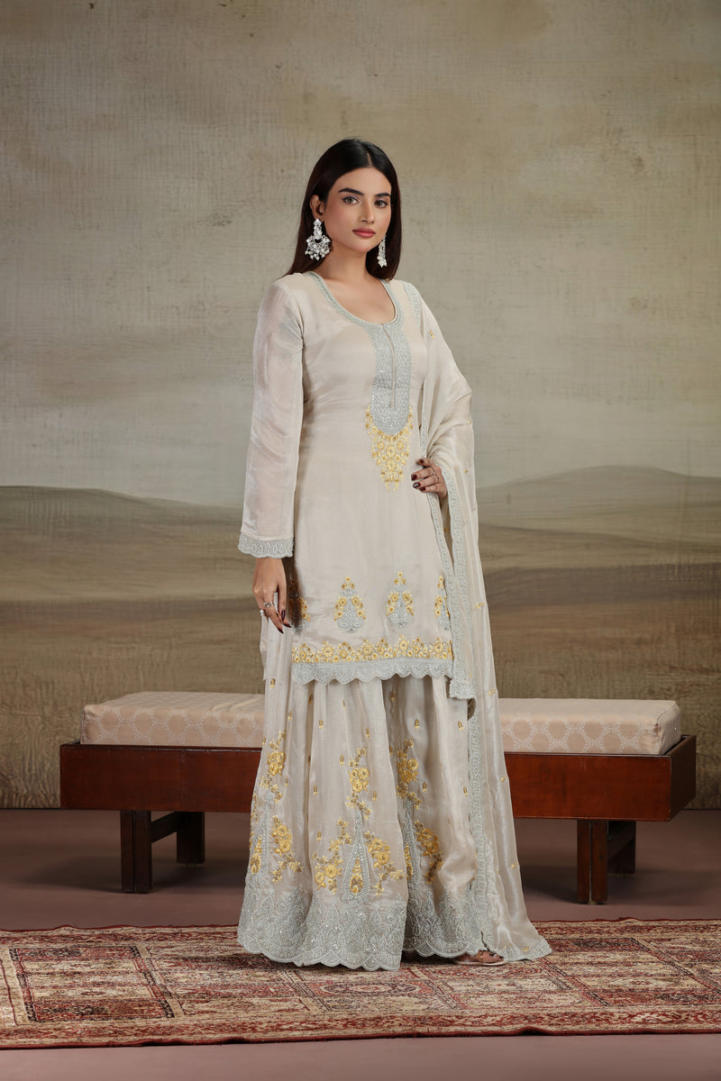 Sequins, Cutdana, Resham & Zari Work embodied into your Salwar Kameez