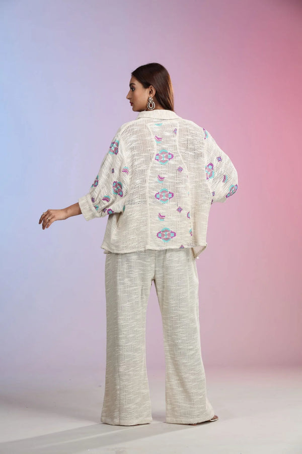 Ivory Indo Western Palazzo Set