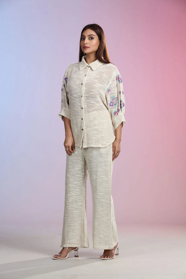 Ivory Indo Western Palazzo Set