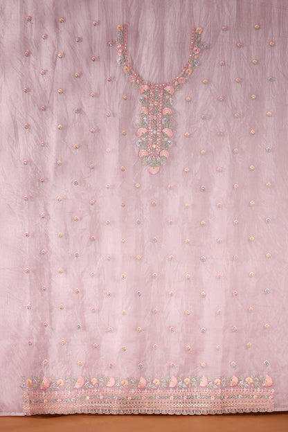 Royal Purple Organza & Kathan Silk Suit Set