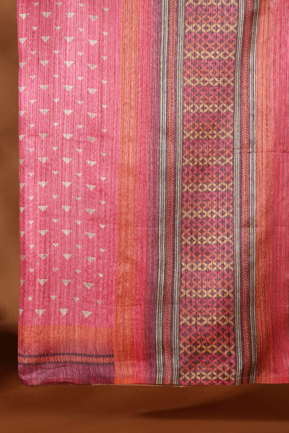 Pink Chanderi & Kathan Silk Suit Set