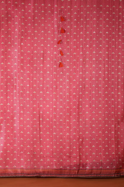 Pink Chanderi & Kathan Silk Suit Set