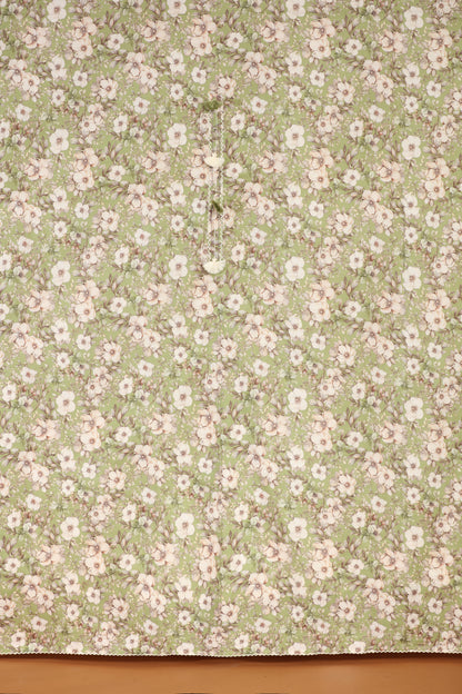 Green Printed Cotton Suit Set