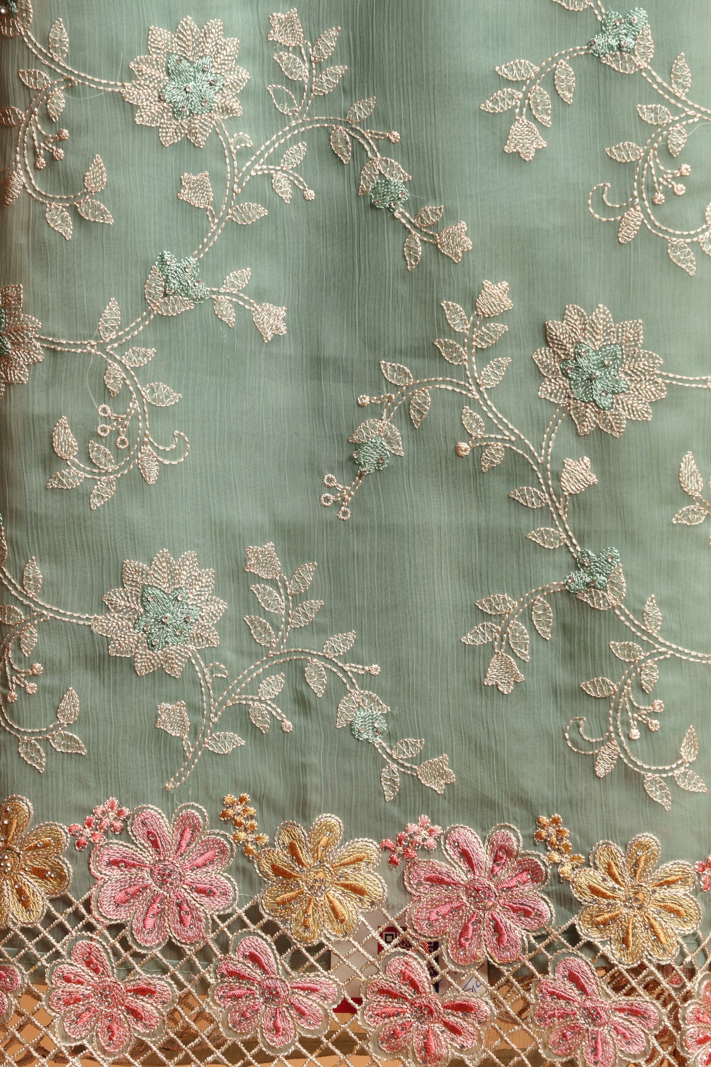 Green Organza Dress Material Suit