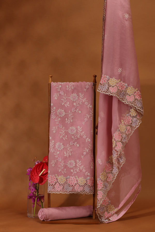Pink Organza Suit Set