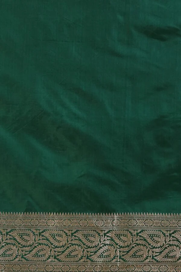 Jade Green Kathan Silk Saree with Gold Weaving
