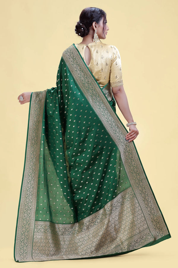 Jade Green Kathan Silk Saree