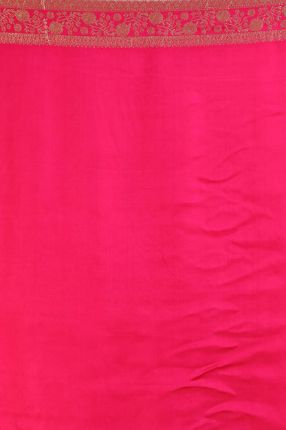 Rani Pink Dola Silk Saree with Embroidery