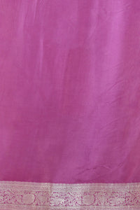 Deep Purple Dola Silk Saree with Unstitched Blouse