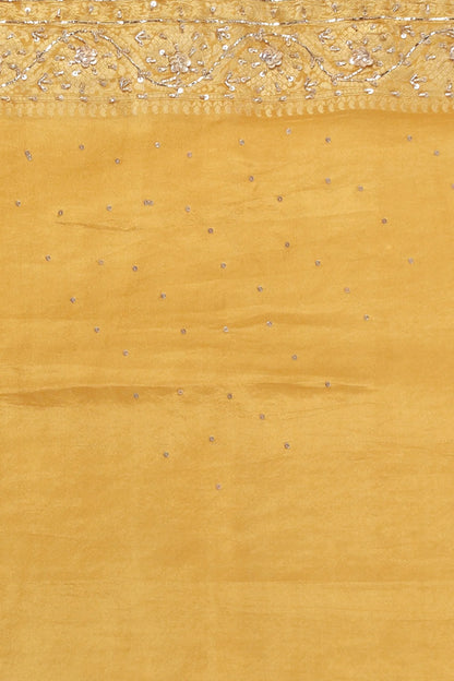 Steel Blue Dola Silk Saree with Gold Weaving
