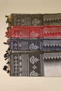 Beige Resham Woven Chanderi Saree with Unstitched Blouse