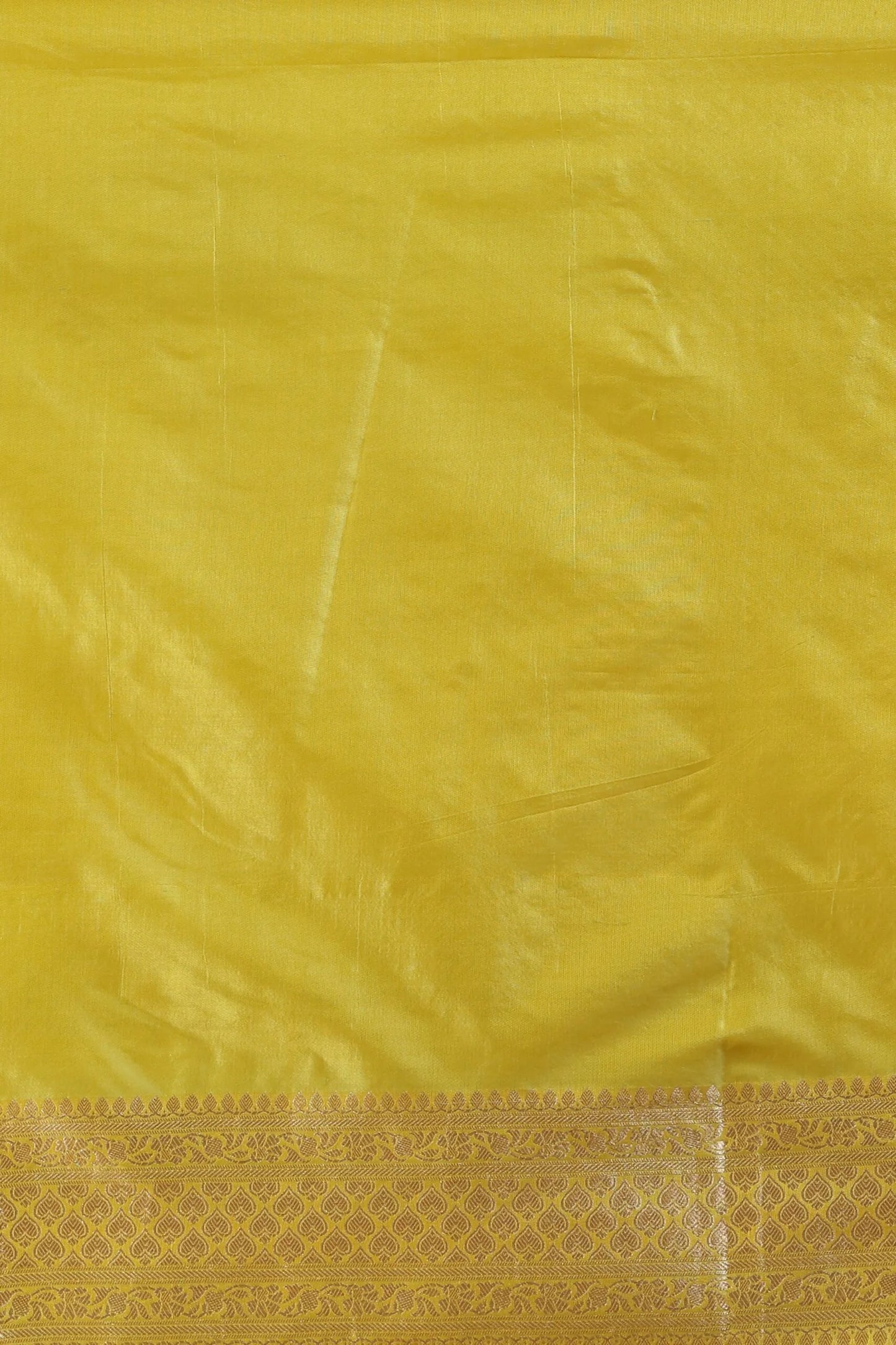 Yellow Kathan Silk Saree with Gold Weaving