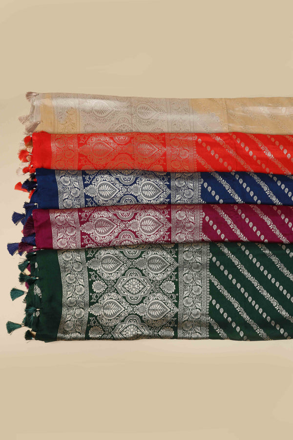 Pink Dola Silk Saree with Unstitched Blouse