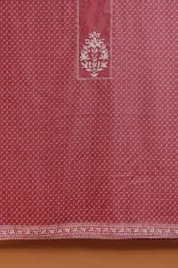 Maroon Floral Printed Dupatta with Border Detailing