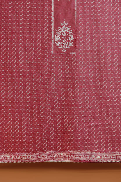 Maroon Floral Printed Dupatta with Border Detailing