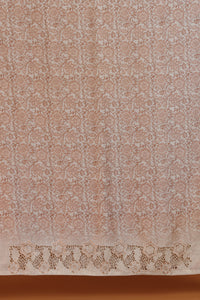 Brown Printed Chanderi Kurta with Delicate Floral Motifs