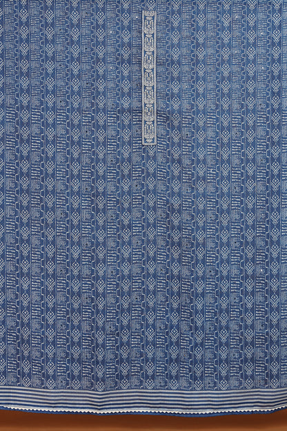 Floral Navy Blue Embroidered Set with Elegant Detailing