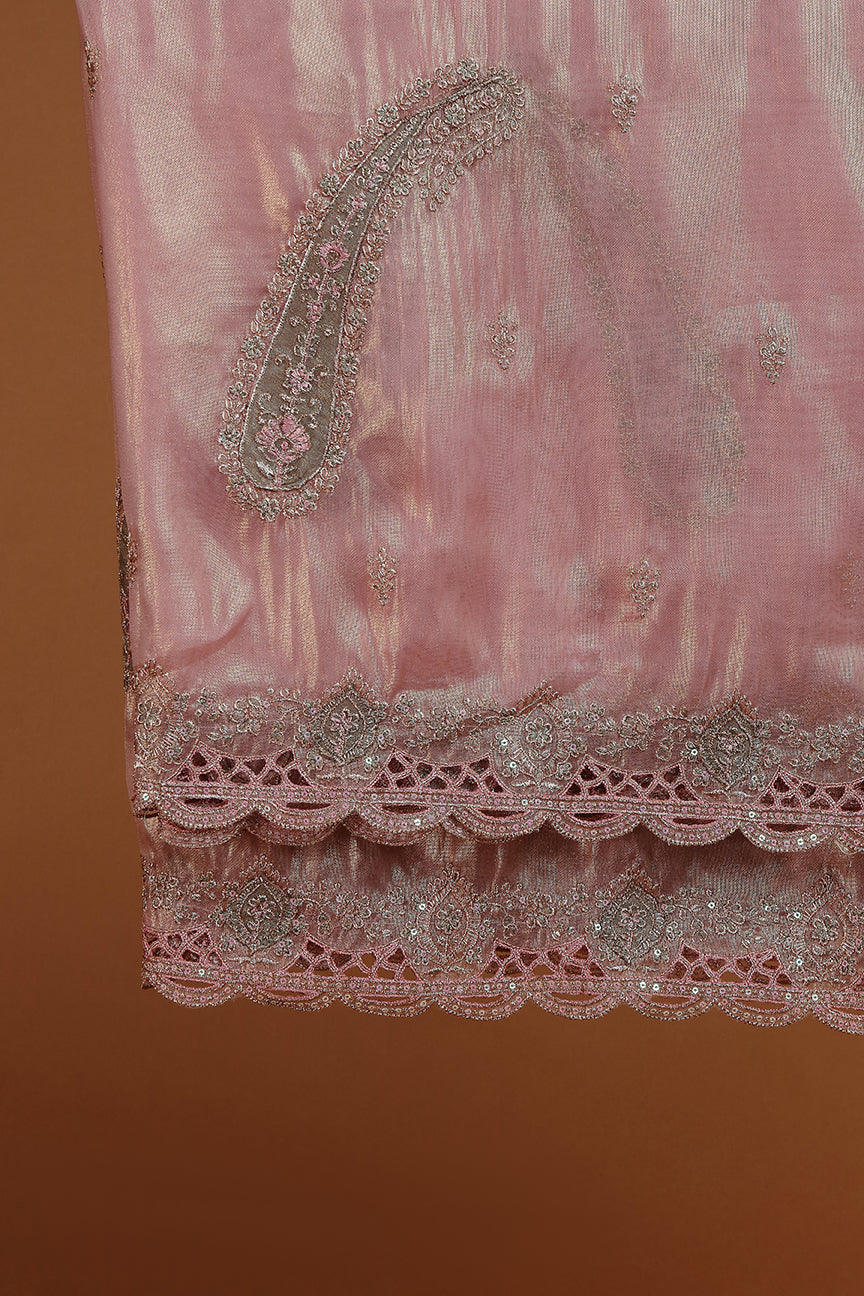 Bronze Kurta with Intricate Tonal Embroidery