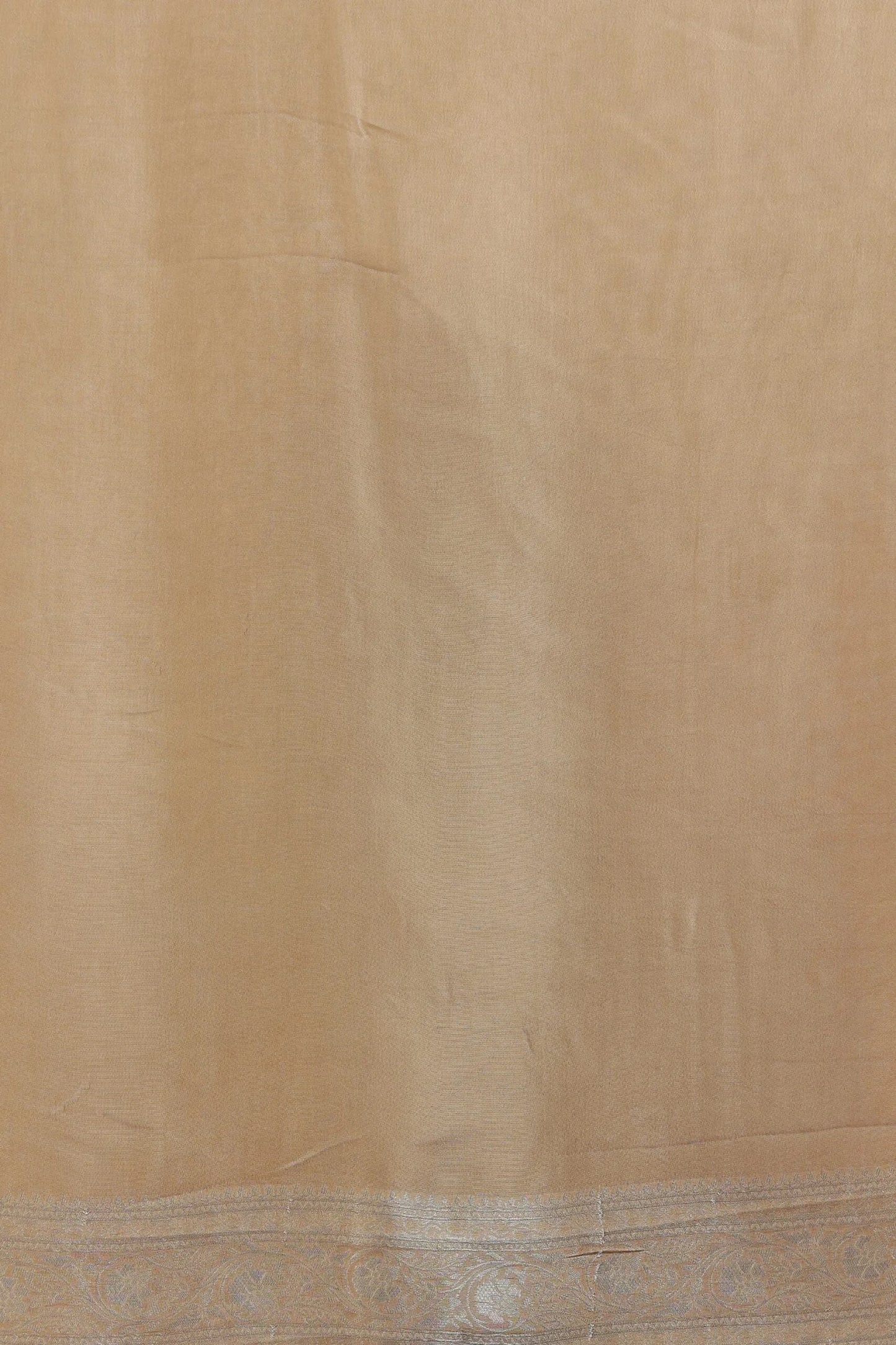 Elegant Beige Dola Silk Saree with Unstitched Blouse