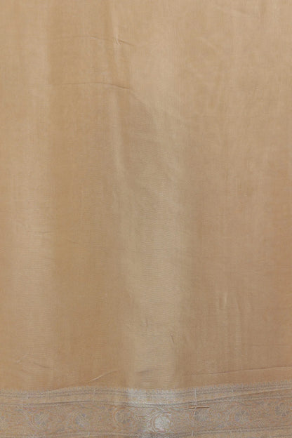 Elegant Beige Dola Silk Saree with Unstitched Blouse