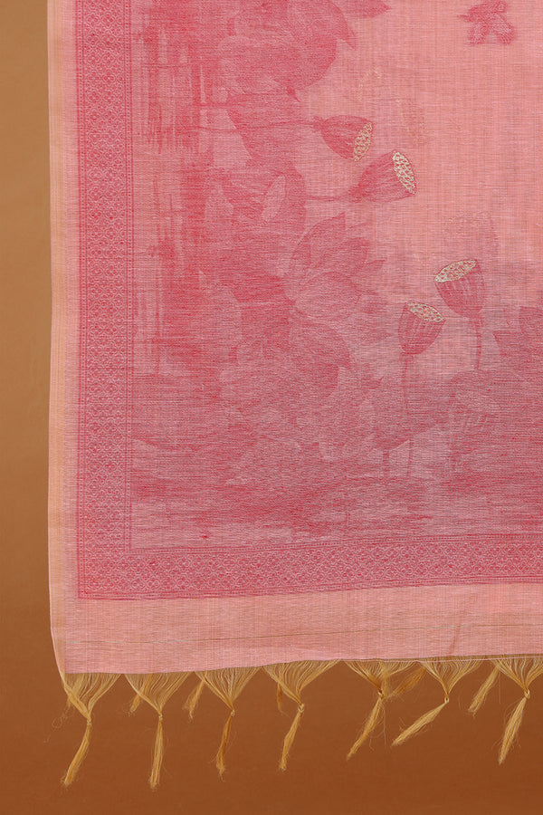 Rich Maroon Silk fabric with Intricate Embroidery