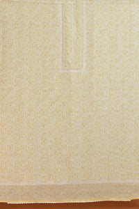 Textured fabric with a subtle pattern on a beige background