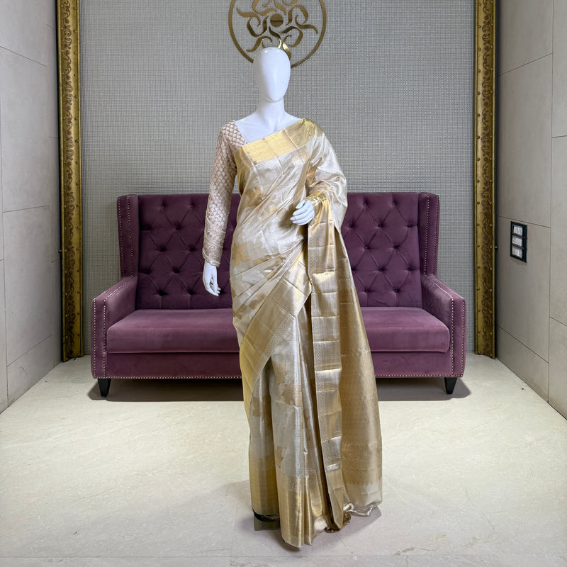 Golden Glow Kanjivaram Saree