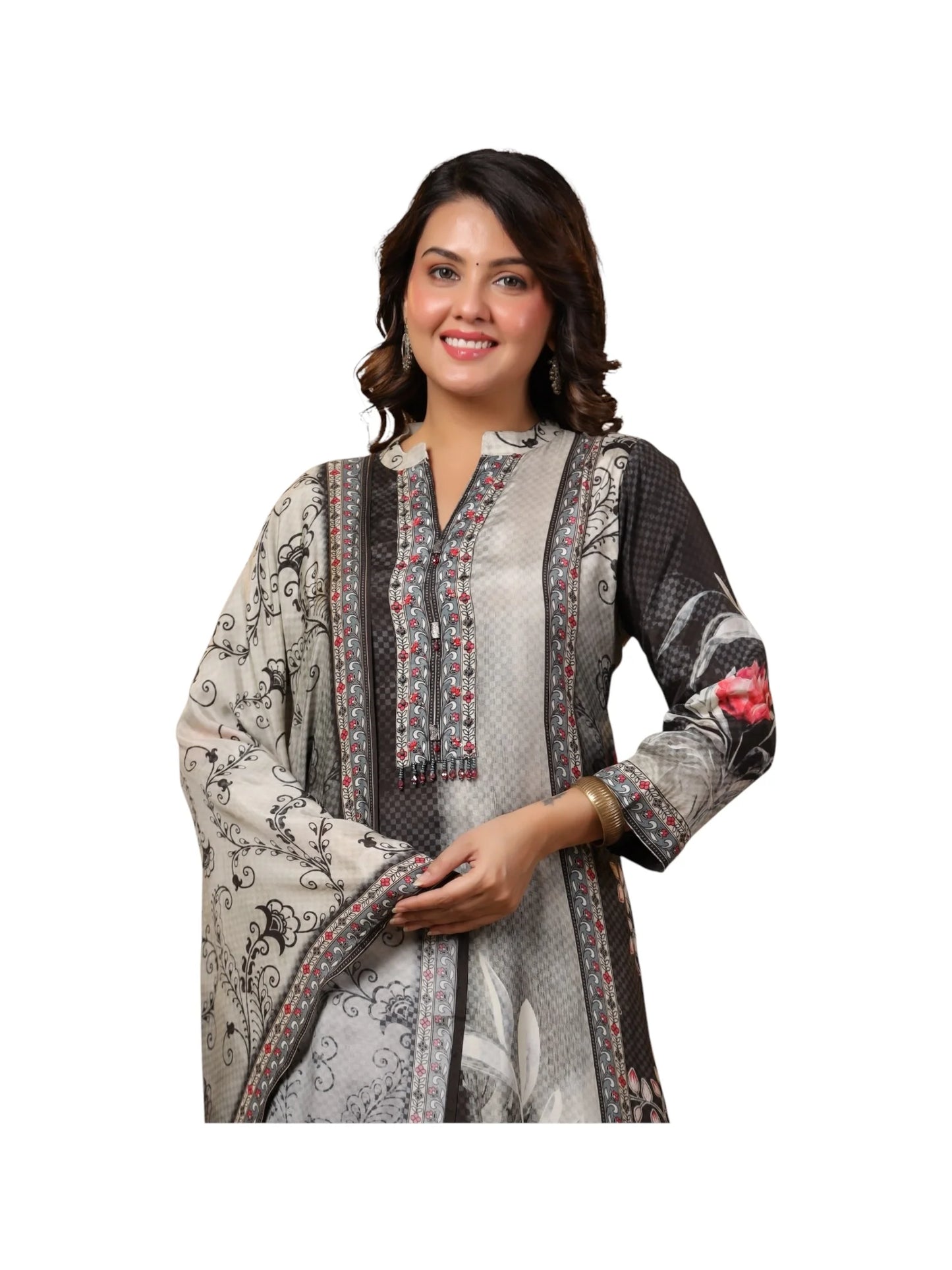 Black Muslin Kurta Set