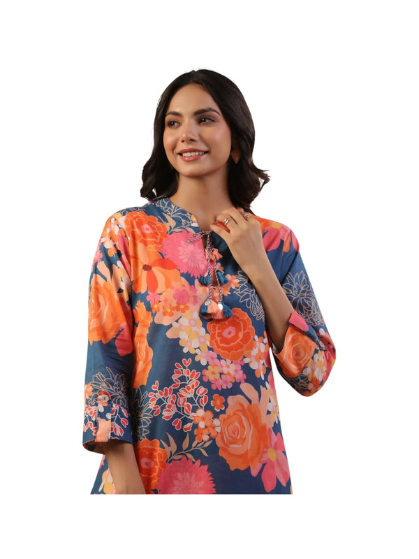Multi-Color Cotton Kurta Set