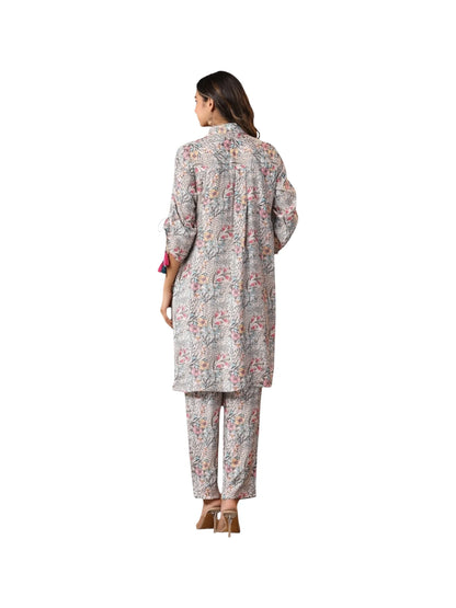 Multi-Colour Printed Muslin Kurta Set