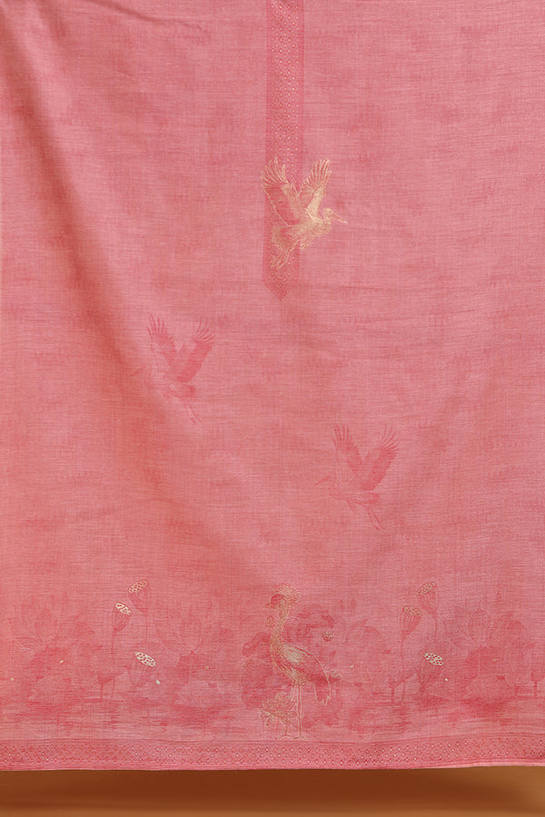 Rich Maroon Silk fabric with Intricate Embroidery