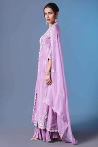 Lavendar Indo Western Salwaar Kameez